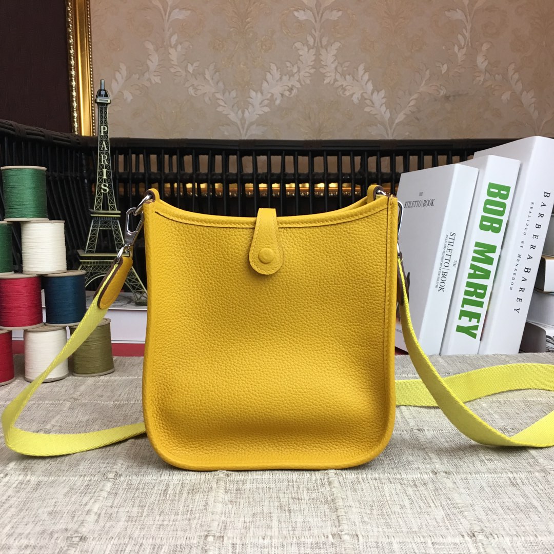 에르메스 미니 에블린16 앰버 옐로우 은장